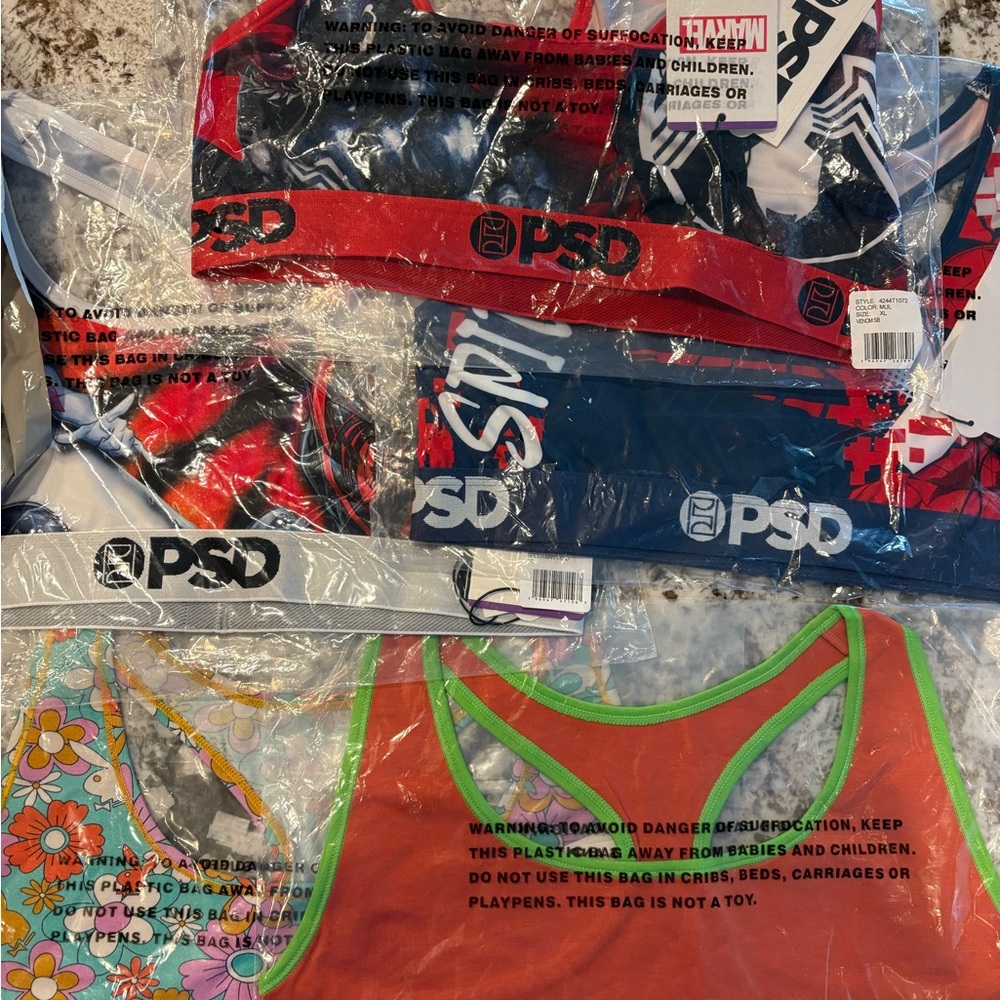 PSD Women’s Sport Bra Set - 5 XL Bras